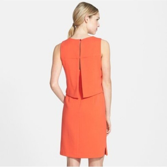 Eliza J Nordstrom Red Crepe Popover Sleeveless Mini Dress Size 8 NWT - Picture 2 of 12
